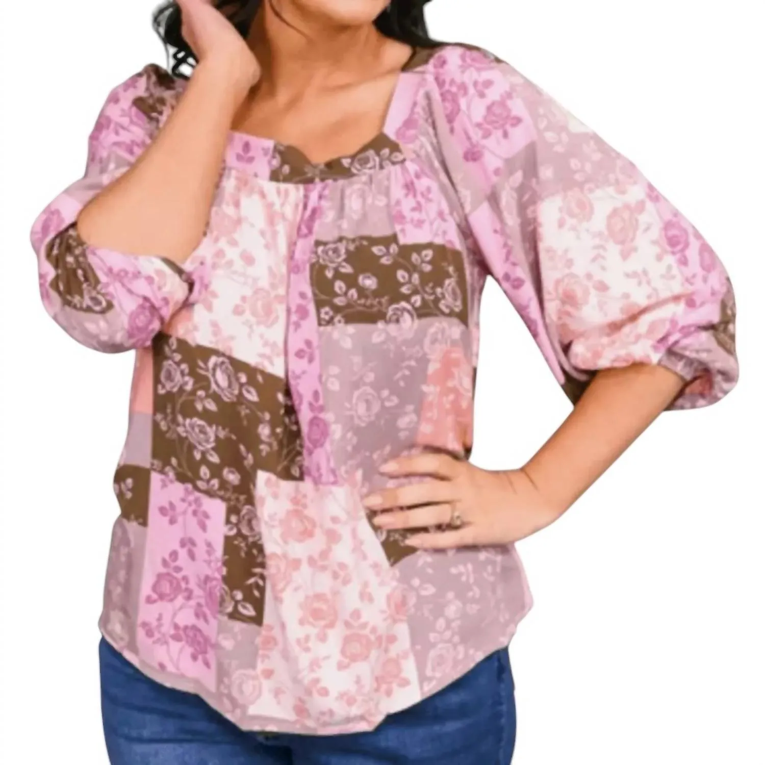 Andree By Unit - Colorblock Tie Back Blouse