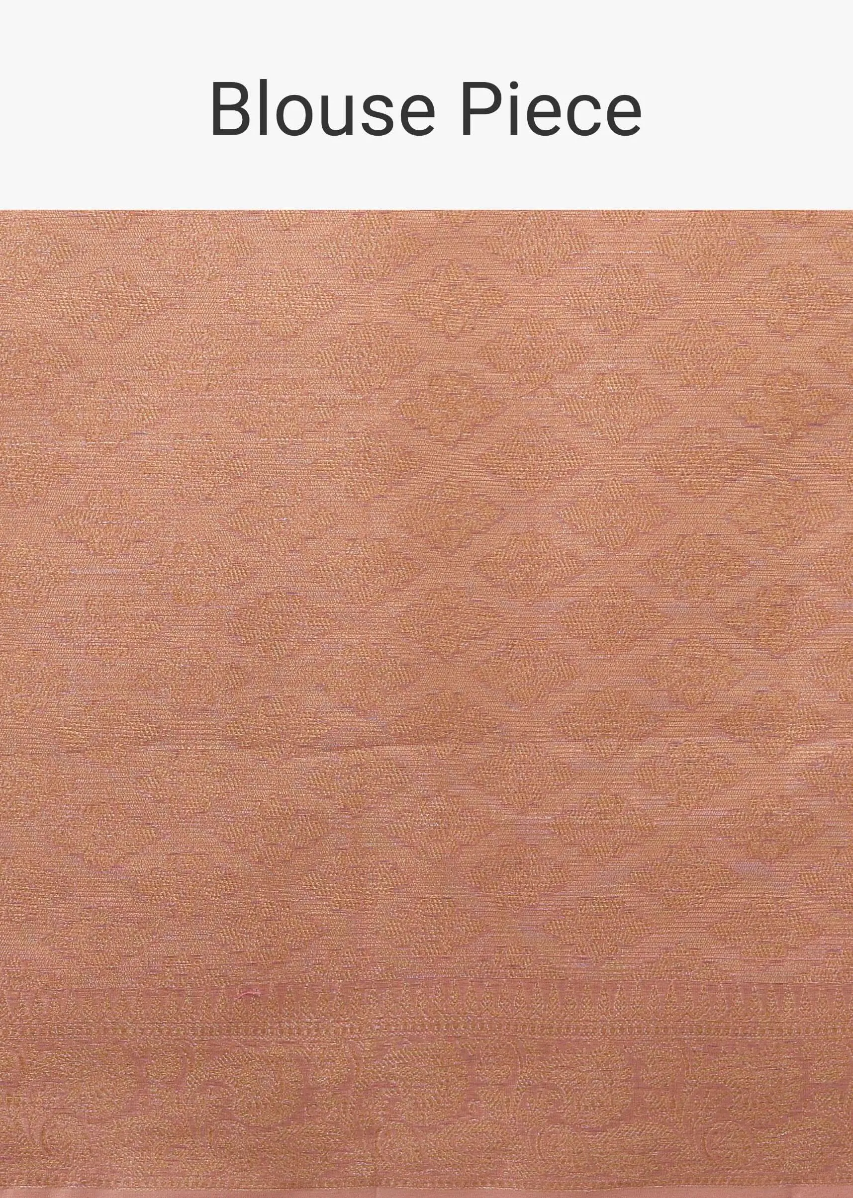 Blush Pink Saree In Banarsi Chanderi And Pure Handloom Cotton