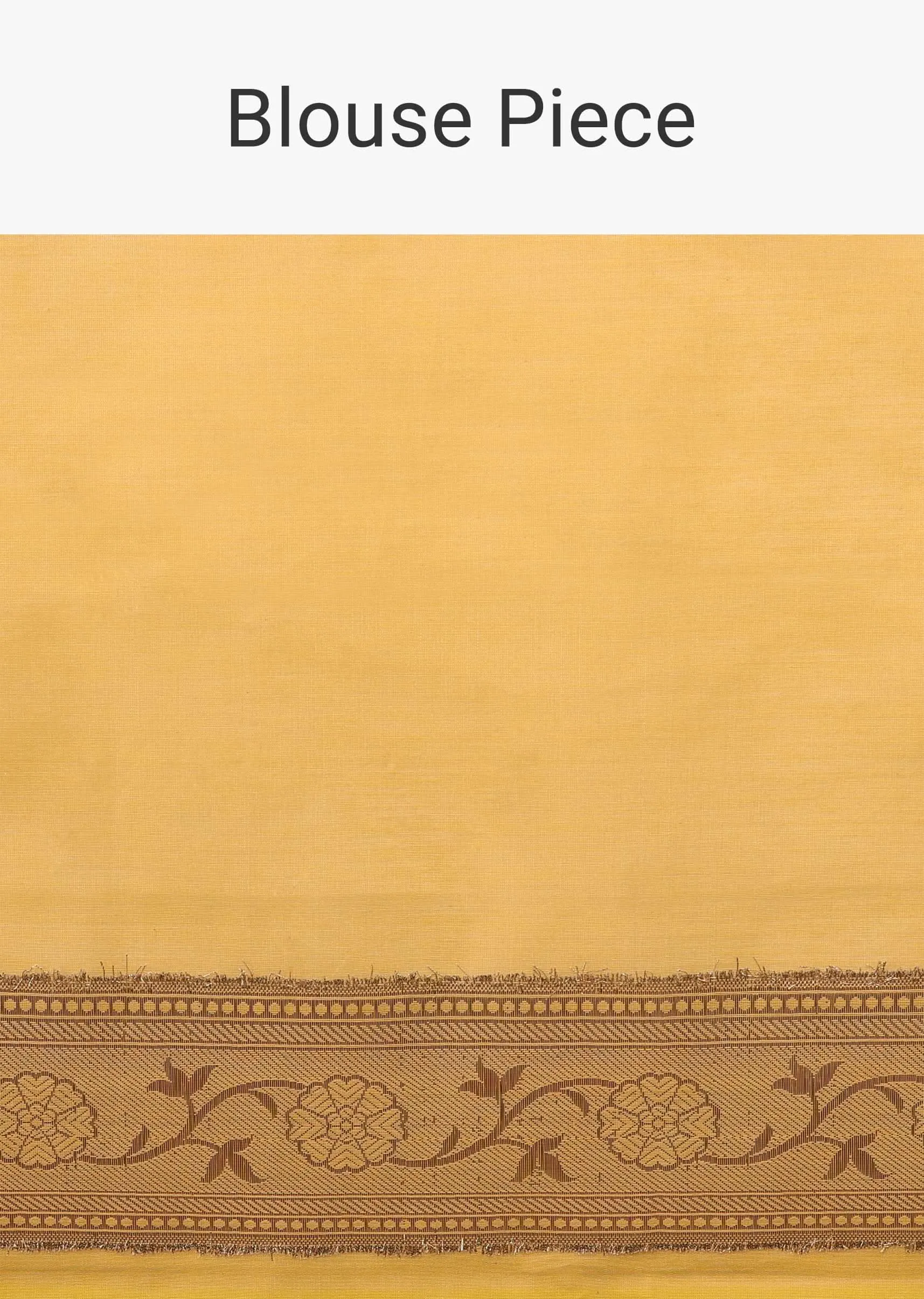 Cyber Yellow Saree In Banarsi Chanderi And Pure Handloom Cotton