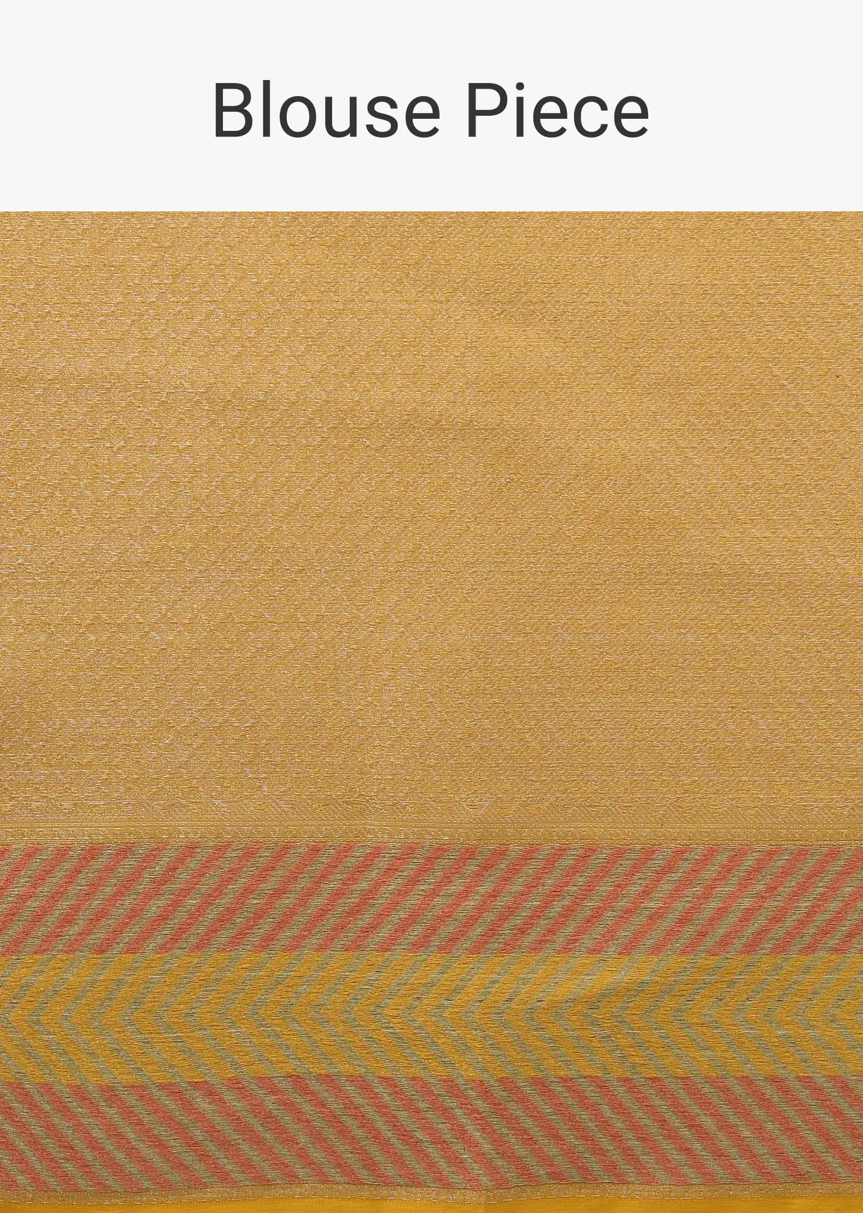 Daffodil Yellow Saree In Banarsi Chanderi And Pure Handloom Cotton