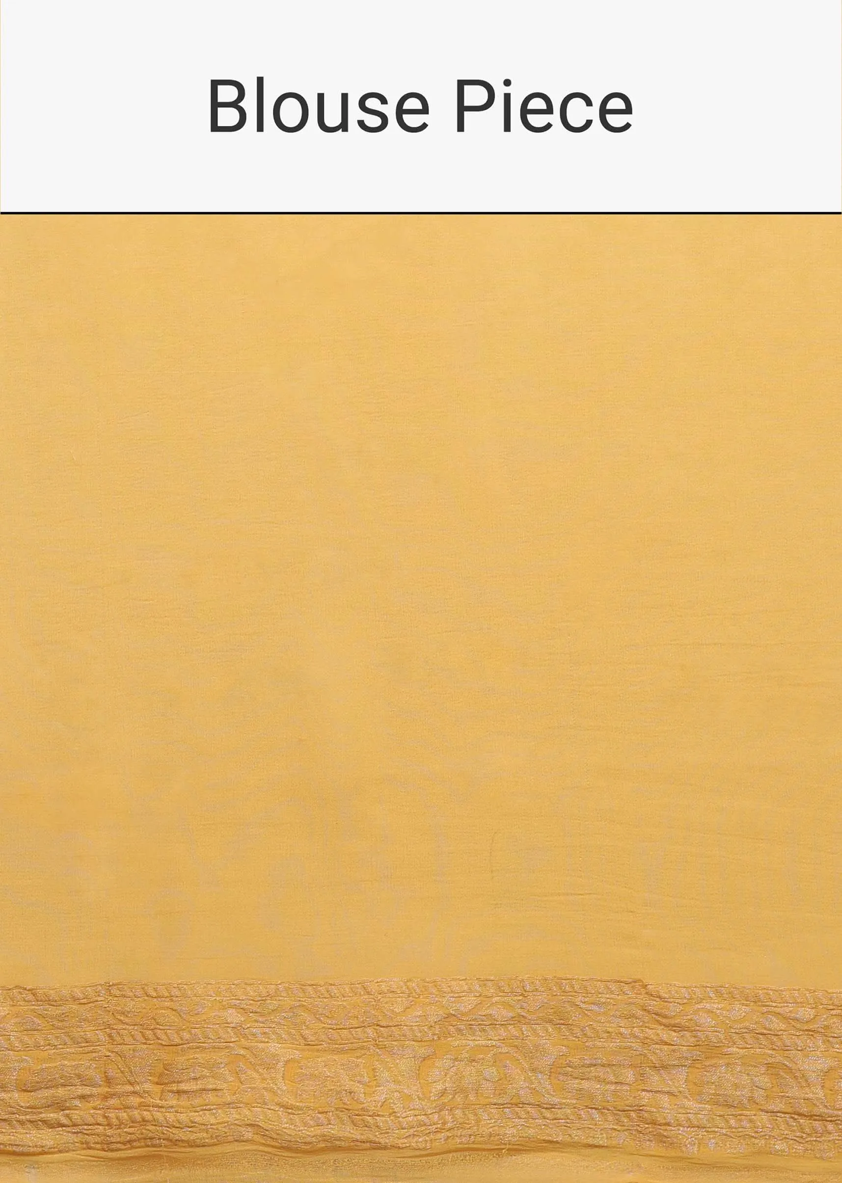 Daffodil Yellow Traditional Saree With Heavy Woven Brocade Work On Border And Pallu