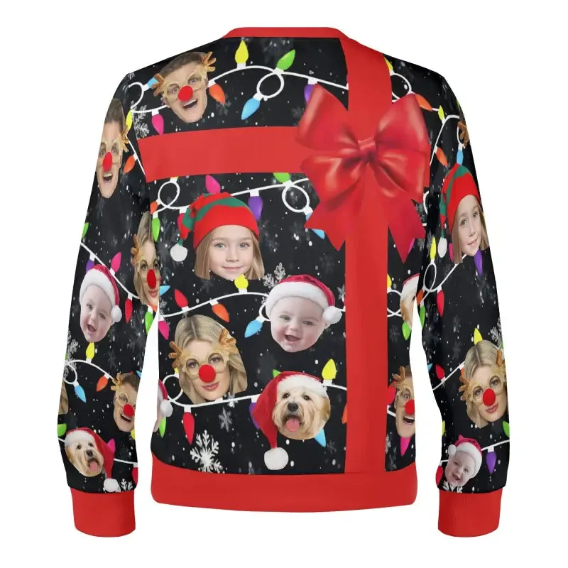 Get Your Giggles with Our Unisex Custom Winter Face Sweater
