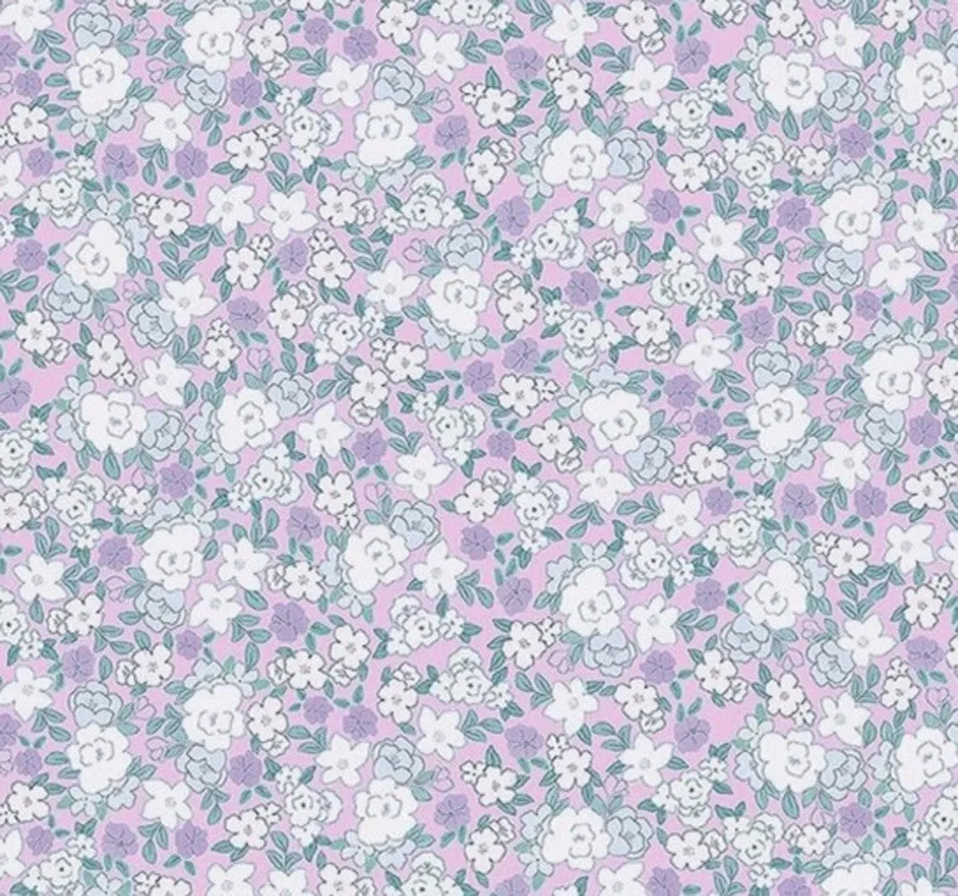 James & Lottie Girls Sidney Sweatshirt Top - Lavender Floral