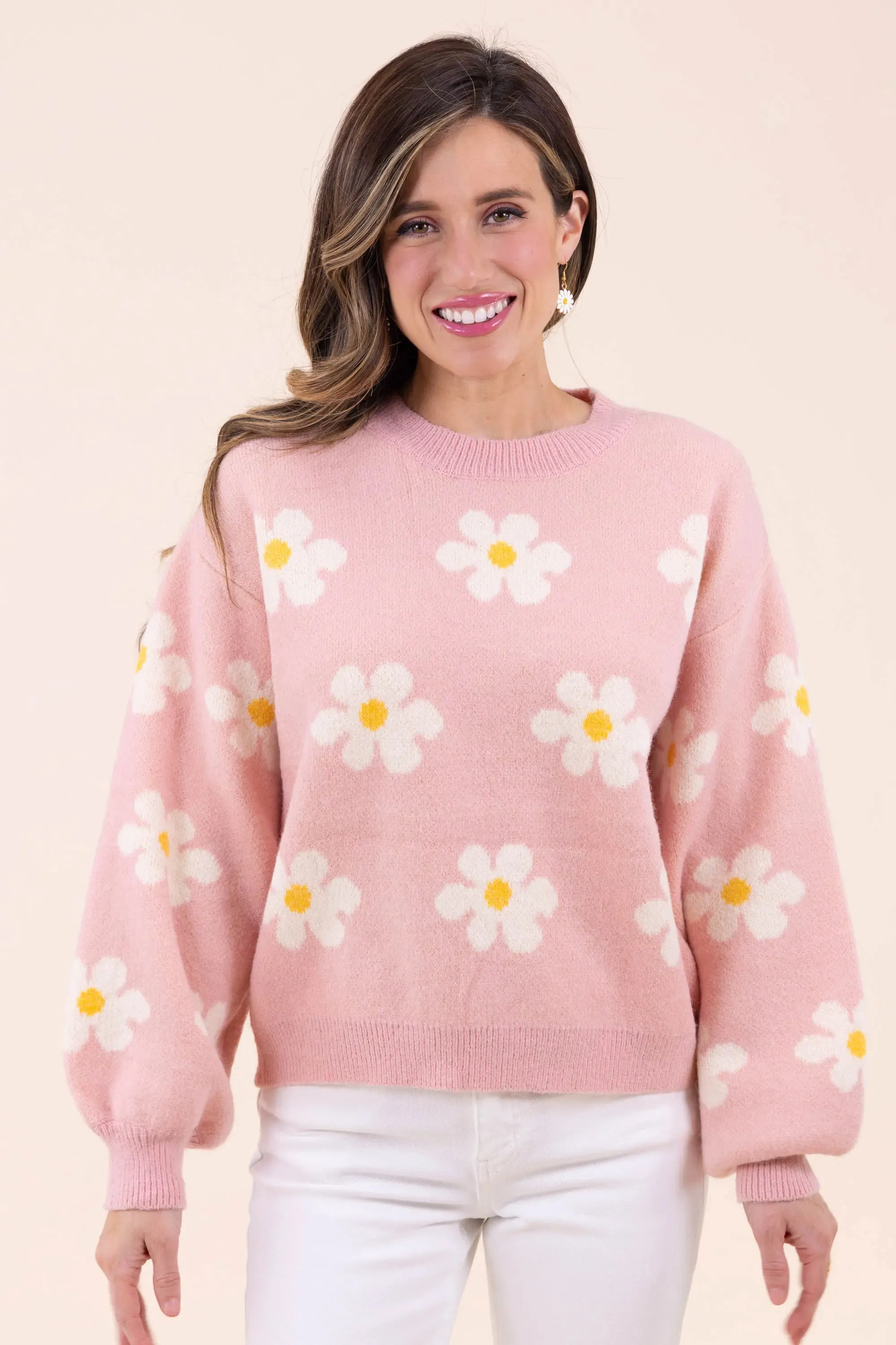Let's Just Stay Floral Sweater