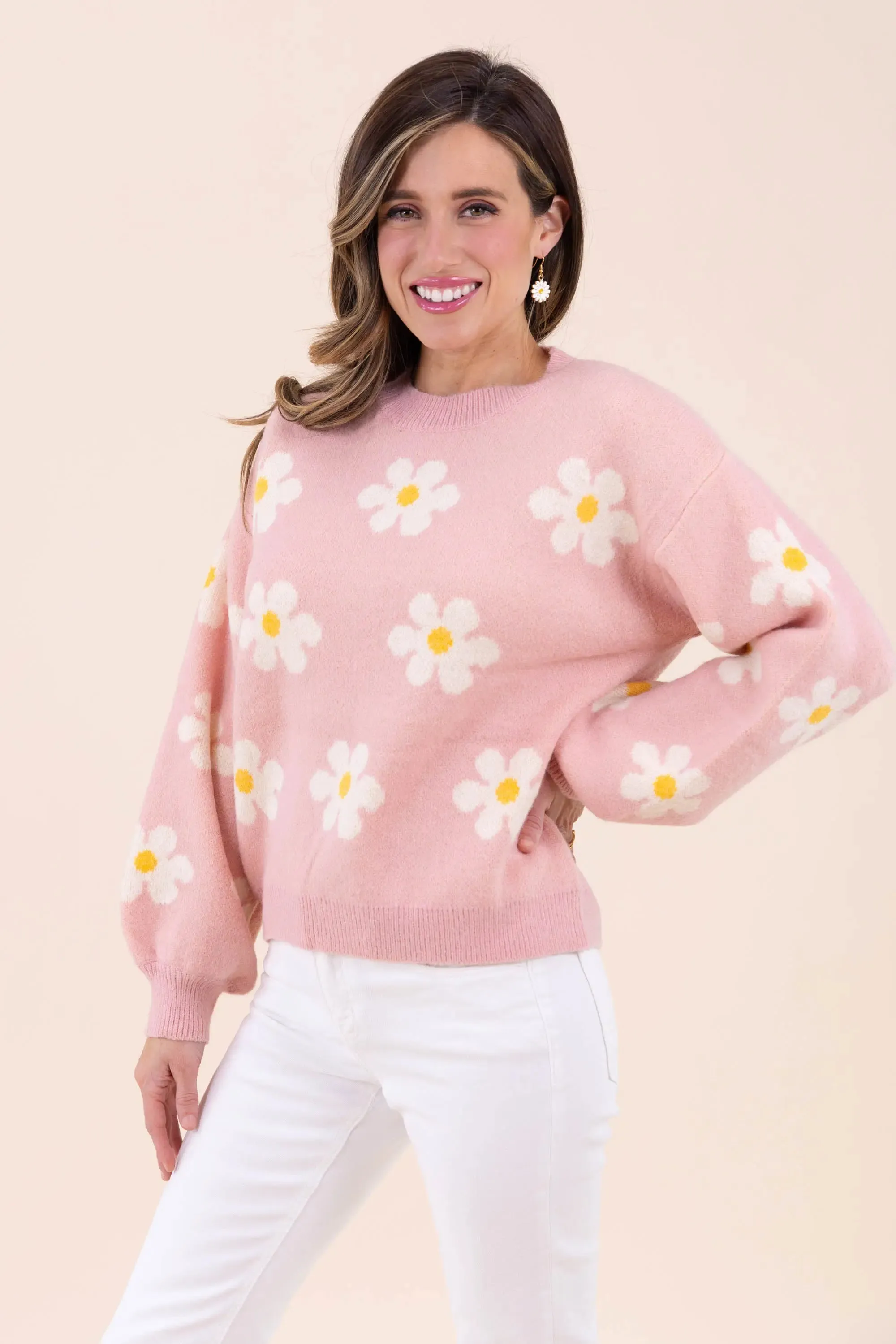 Let's Just Stay Floral Sweater