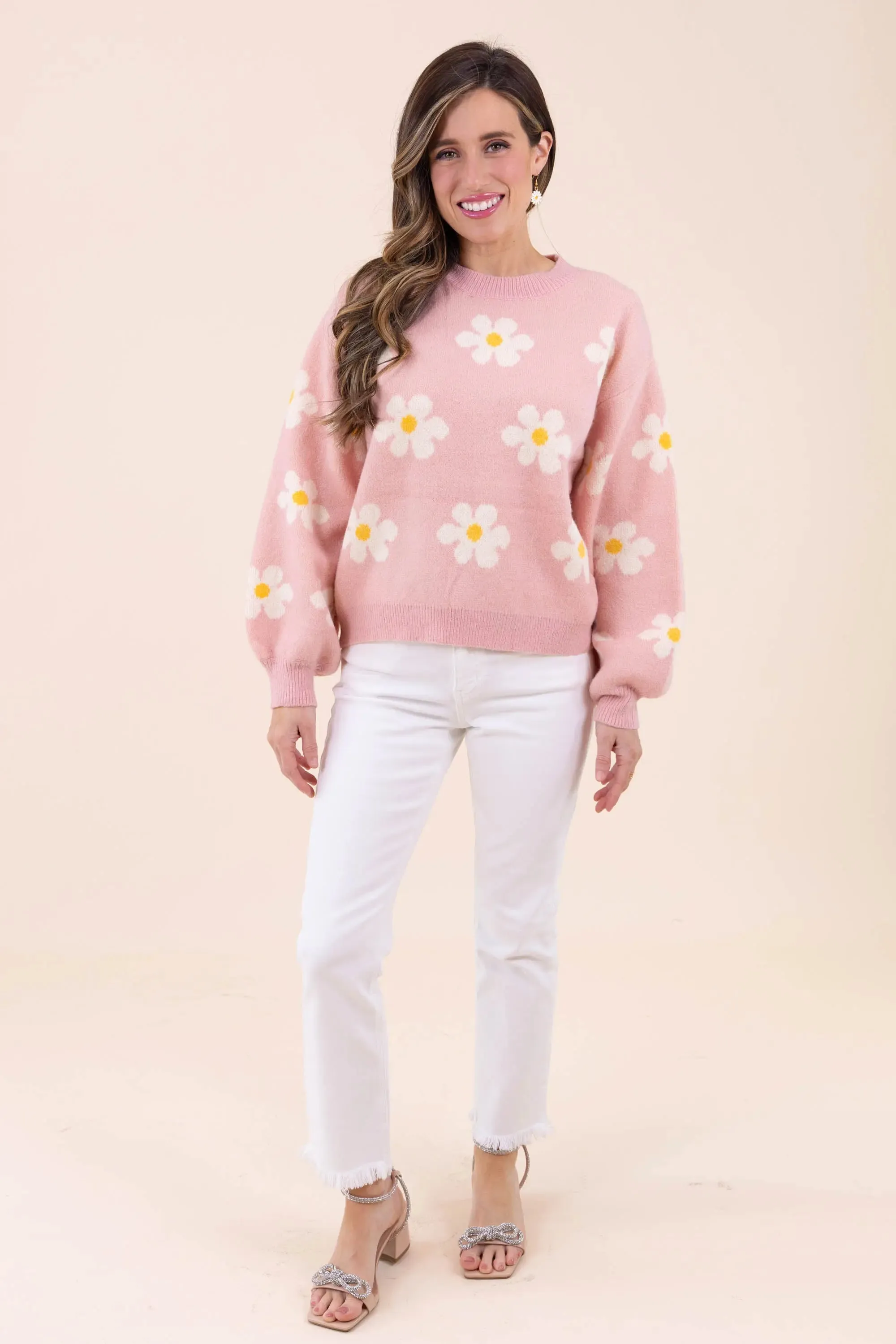 Let's Just Stay Floral Sweater