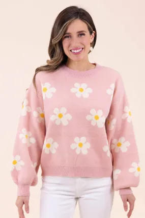 Let's Just Stay Floral Sweater