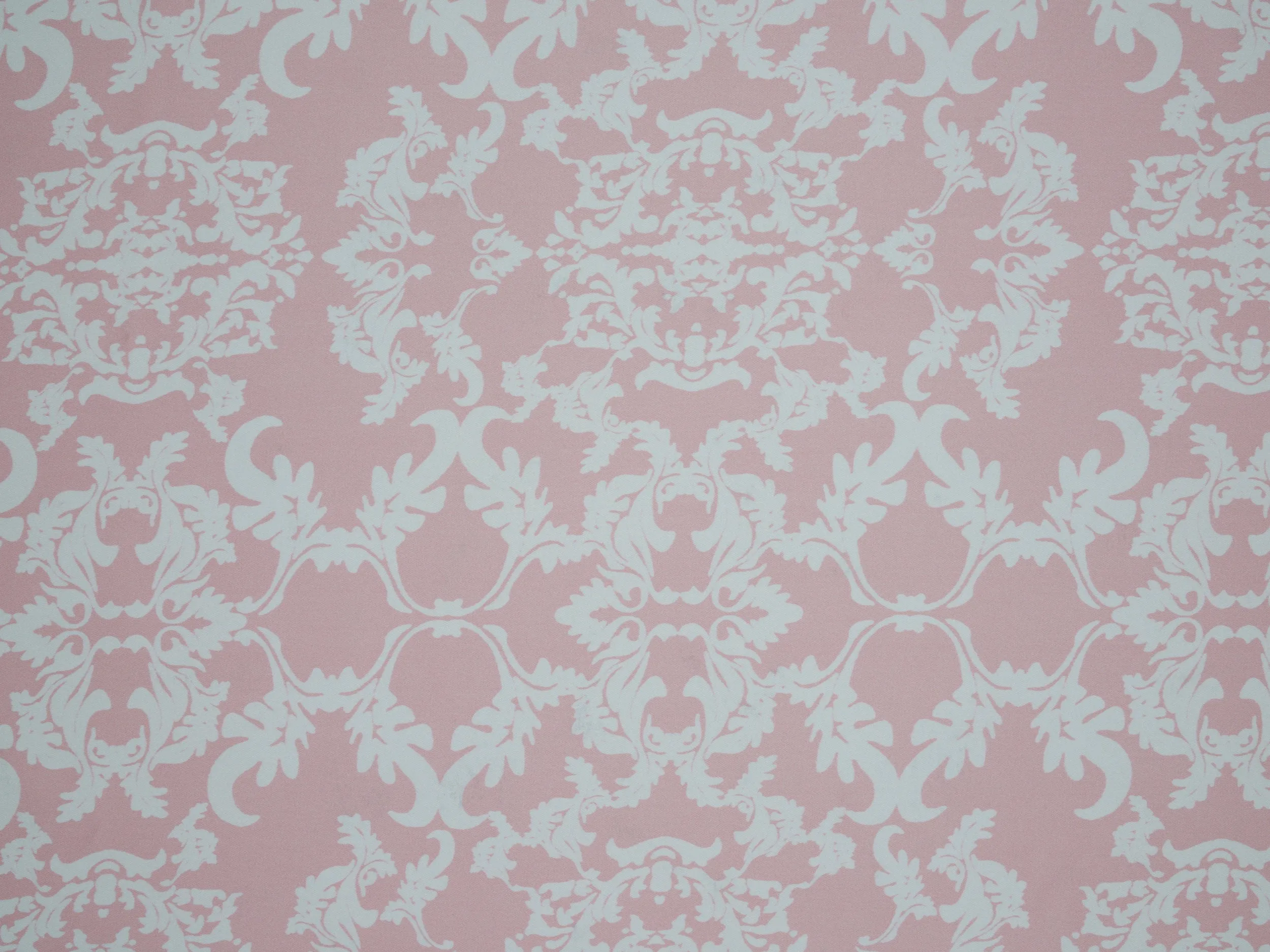 Lightweight  satin  fabric by the yard - Light sage  and off white damask print