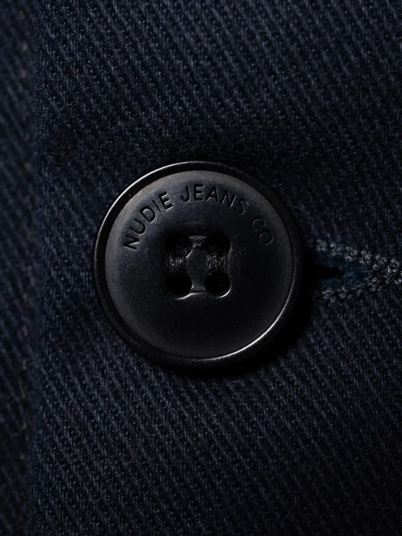 Nudie Jeans Buddy Classic Chore Jacket: NAVY