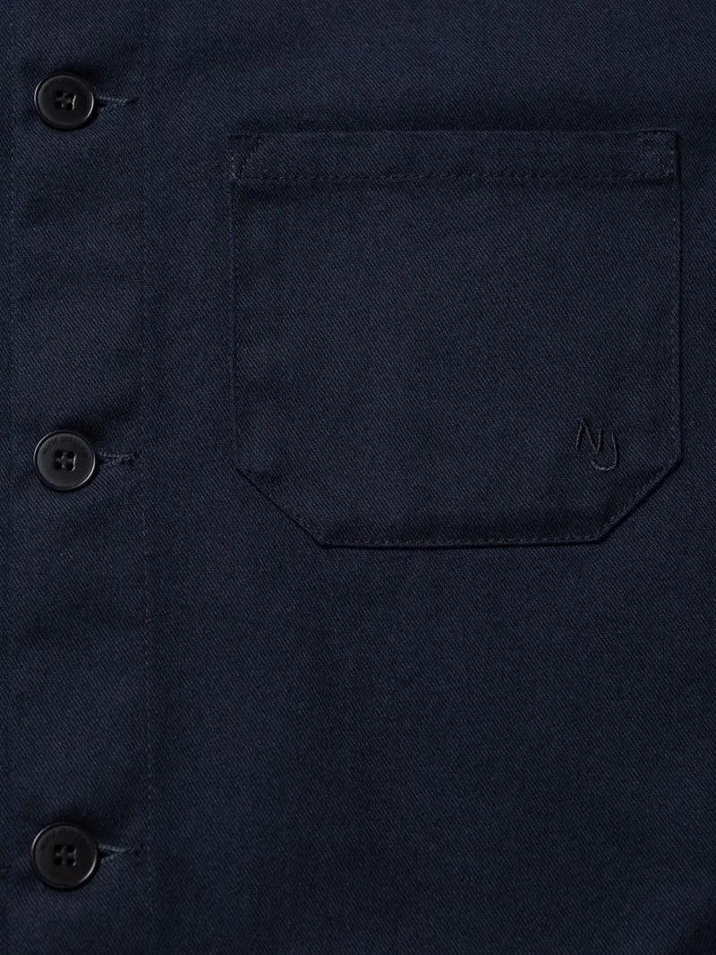 Nudie Jeans Buddy Classic Chore Jacket: NAVY
