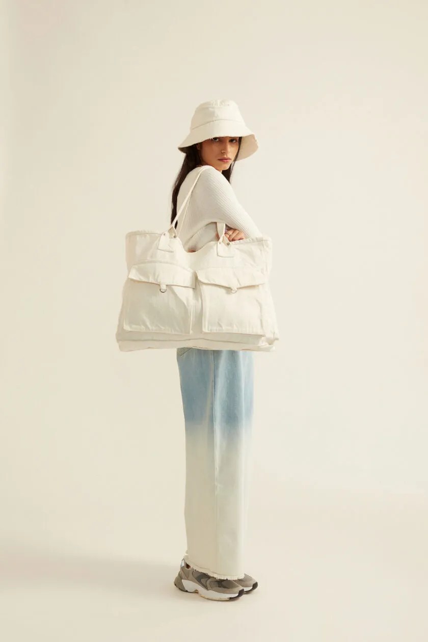 Off-White Denim Tote Bag