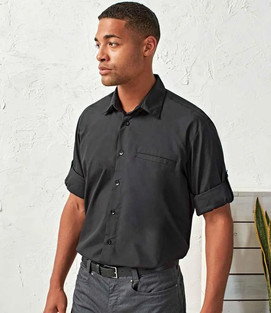 Premier Roll Sleeve Poplin Shirt