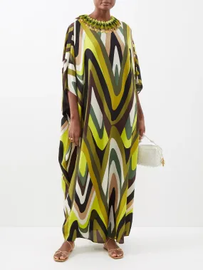 Silk Crepe Kaftan – Soft, Lightweight & Casual Wear Caftan For Women's