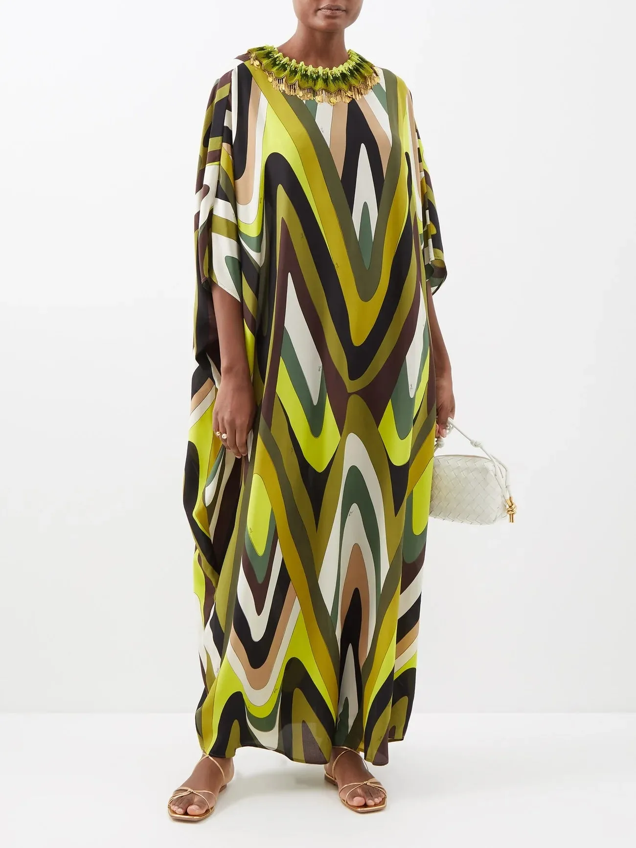 Silk Crepe Kaftan – Soft, Lightweight & Casual Wear Caftan For Women's