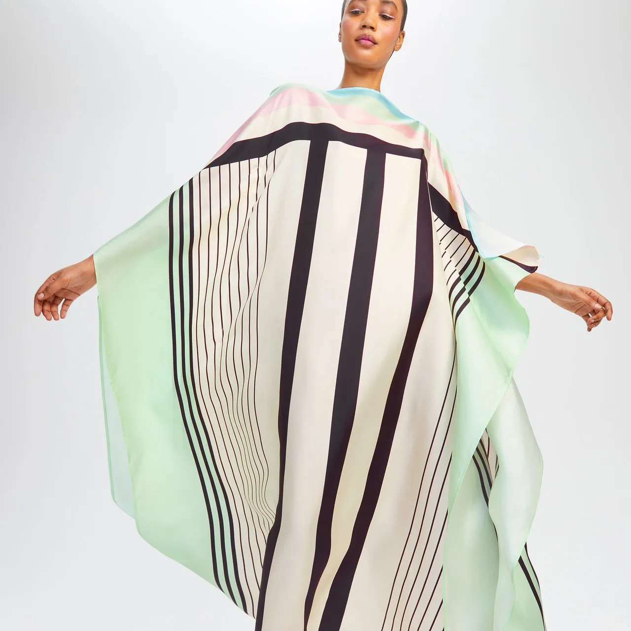 Soft Satin Silk Kaftan, Casual Wear Caftan For Women's
