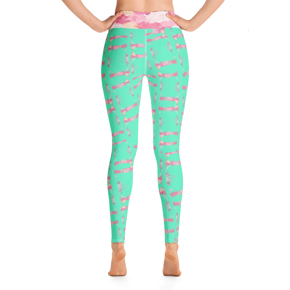 Tower Peonies High Waisted Leggings