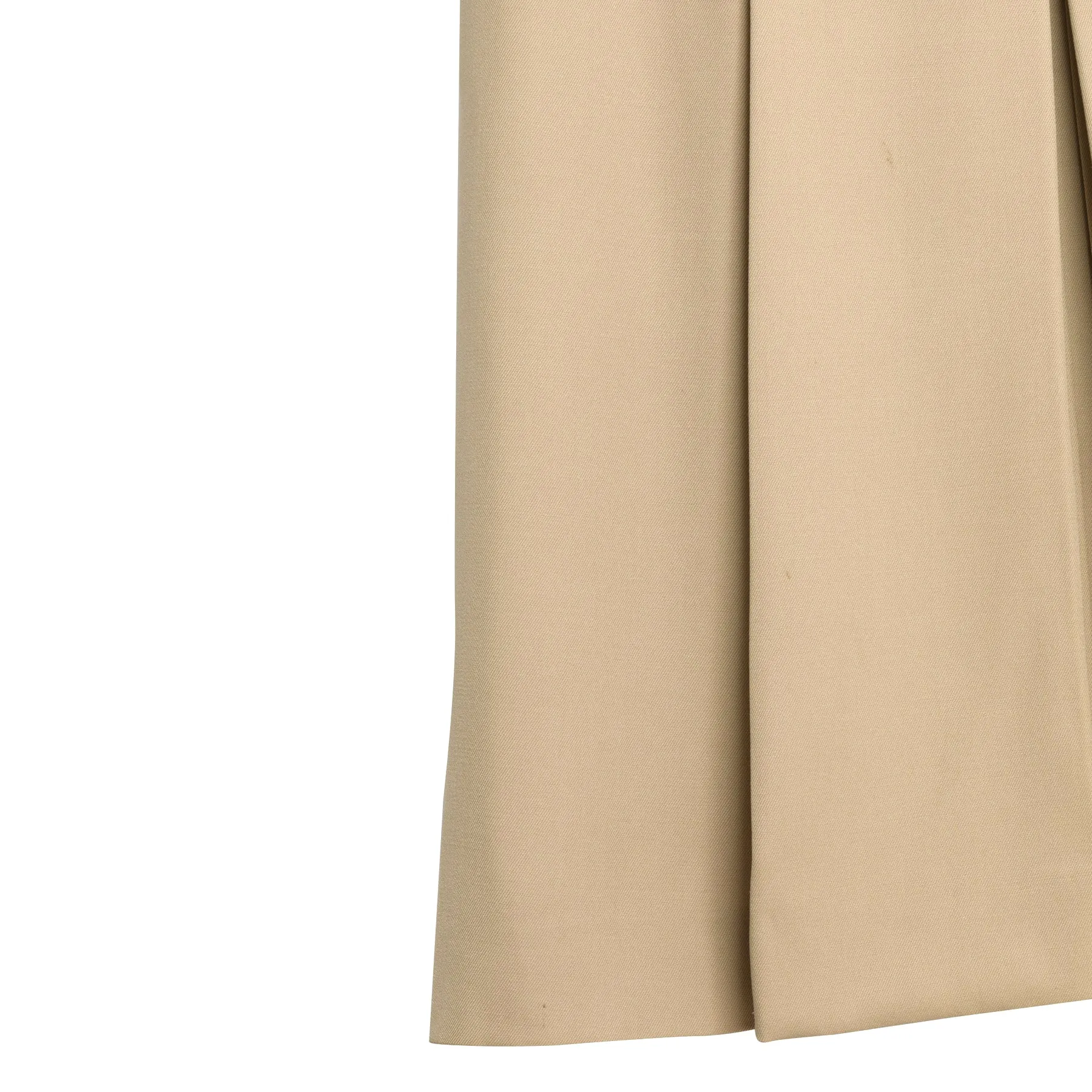 Twill Weave Box Pleat A-Line Skirt