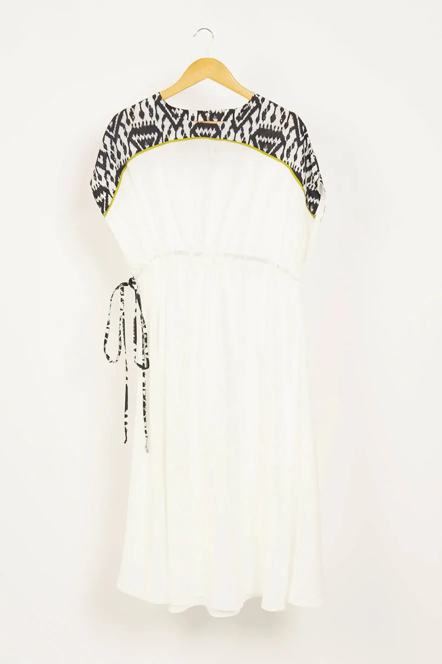 White Viscose Rayon Kaftan, Casual Wear Caftan For Women's